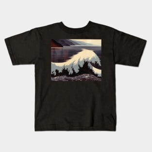 eyvind earle the famous wave Kids T-Shirt